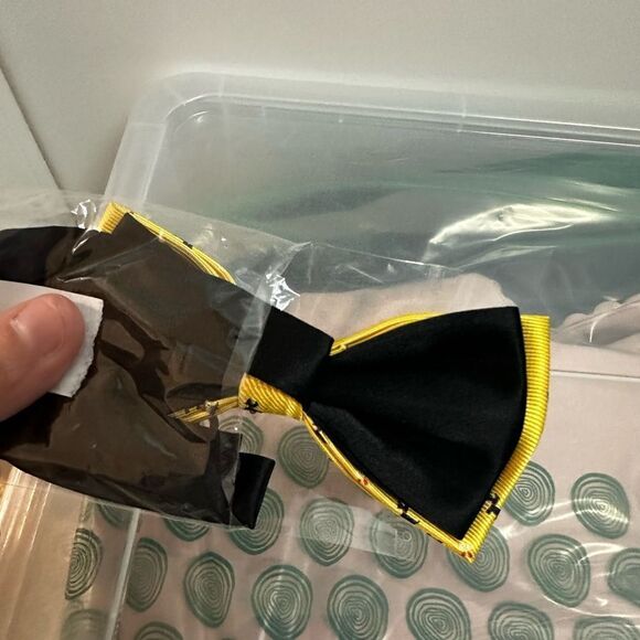 NEW Scottish Terrier Scottie Dog Adjustable Bow Tie Golden Yellow - Picture 4 of 6